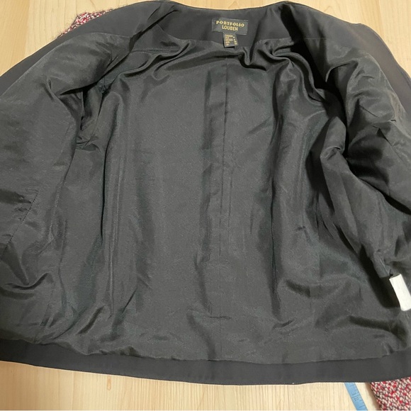 PORTFOLIO LOUBEN ZIP UP BLAZER WOOL COTTON MOHAIR ALPACA POLIAMIDE BLEND SIZE 8 - Picture 10 of 14